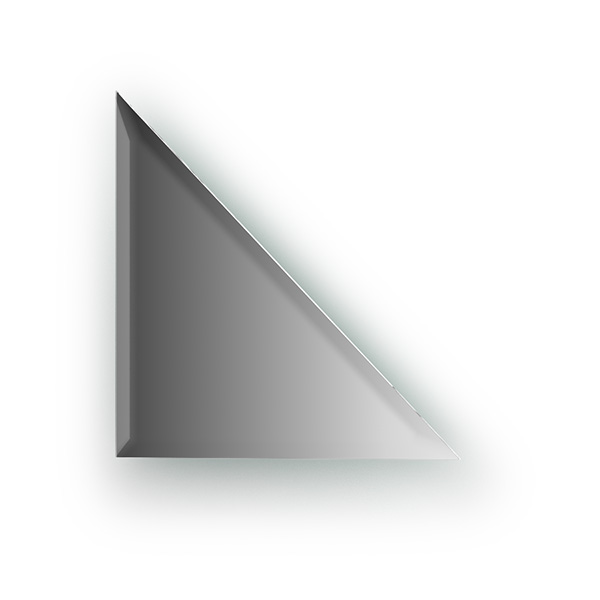 Зеркальная плитка с фацетом 10 mm (треугольник 20х20 cm)