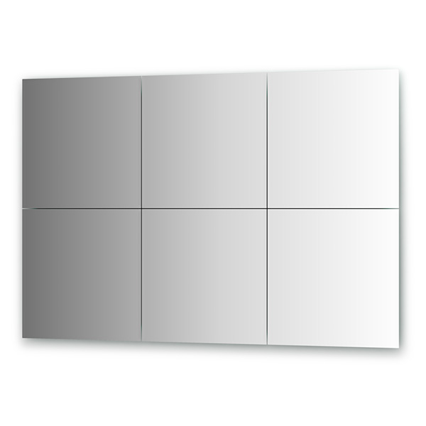 Зеркальная плитка с фацетом 10 mm - комплект 6 шт (квадрат 40х40 cm)