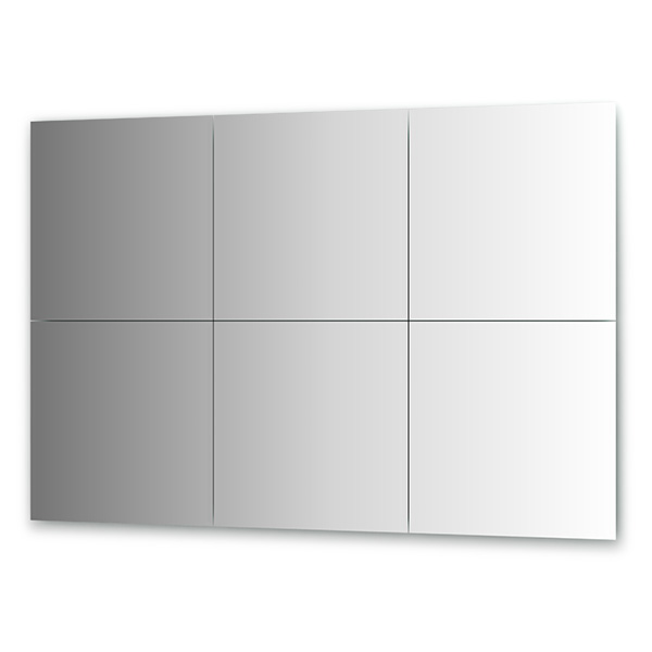Зеркальная плитка с фацетом 15 mm - комплект 6 шт (квадрат 50х50 cm)