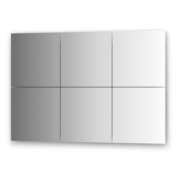 Зеркальная плитка с фацетом 15 mm - комплект 6 шт (квадрат 30х30 cm)