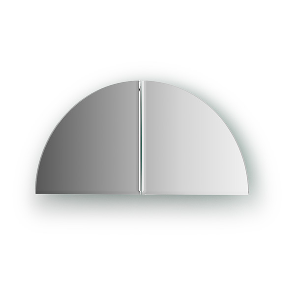 Зеркальная плитка с фацетом 5 mm - комплект 2 шт (четверть круга 15х15 cm)