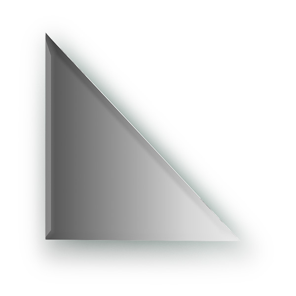 Зеркальная плитка с фацетом 10 mm (треугольник 25х25 cm)