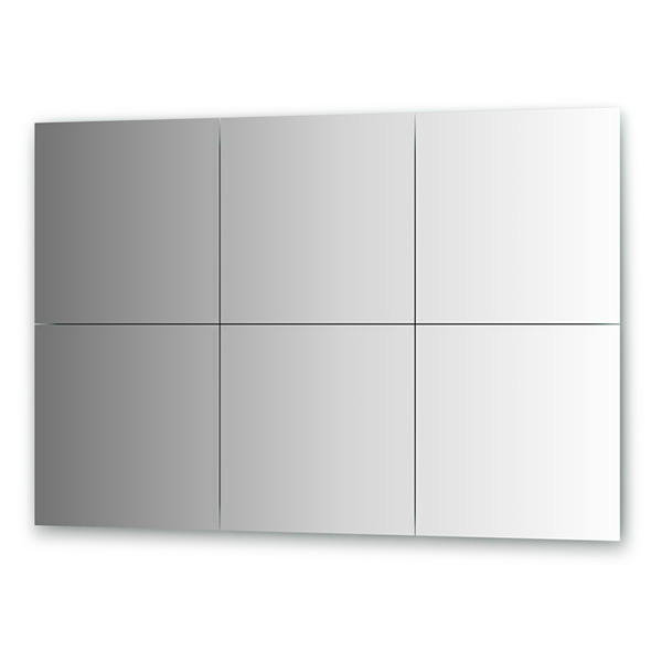Зеркальная плитка с фацетом 15 mm - комплект 6 шт (квадрат 40х40 cm)