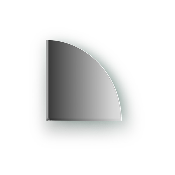 Зеркальная плитка с фацетом 5 mm (четверть круга 15х15 cm)