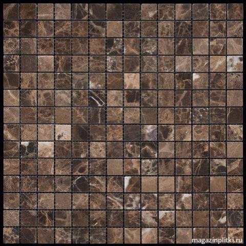 Мозаика из натурального камня M022-20P (Emperador Dark) (20х20)