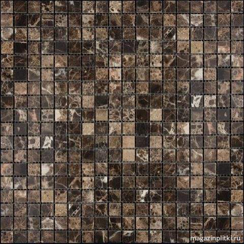 Мозаика из натурального камня M022-15P (M022-FP) (Emperador Dark) (15x15)