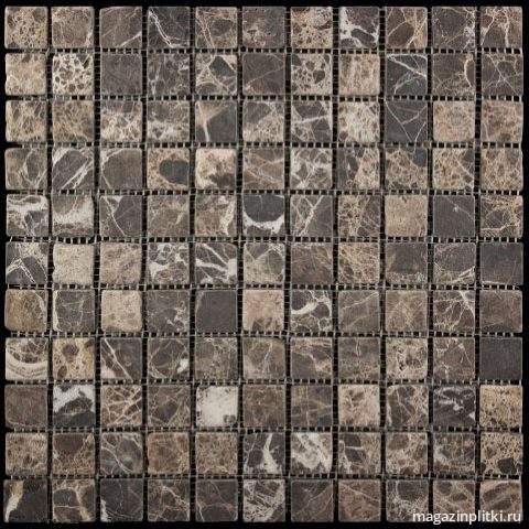 Мозаика из натурального камня M022-25T (Emperador Dark) (25х25)